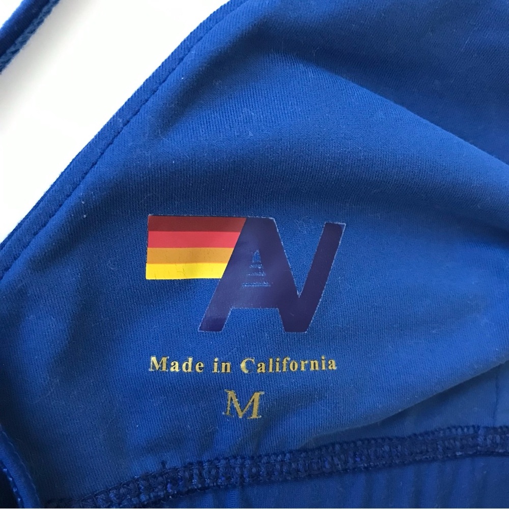 AVIATOR NATION Triangle Adjustable Sports Bra Royal Blue - Picture 12 of 14
